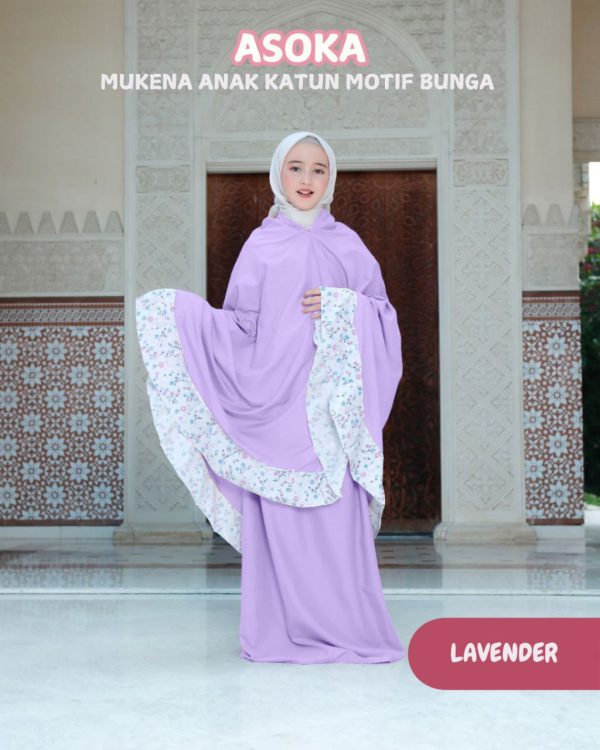 Asoka Mukena Anak Katun Motif Bunga - Gambar 6